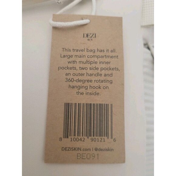 DEZI Skin Pack It All Multi Purpose Hanging Travel Bag Soft Hook PU Leather - Picture 5 of 13